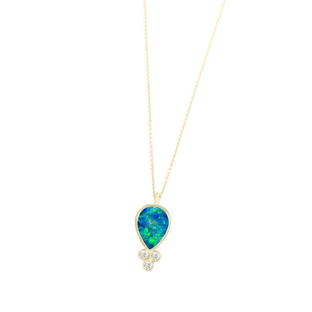 Lilly Doublet Opal 14k Yellow Gold Necklace