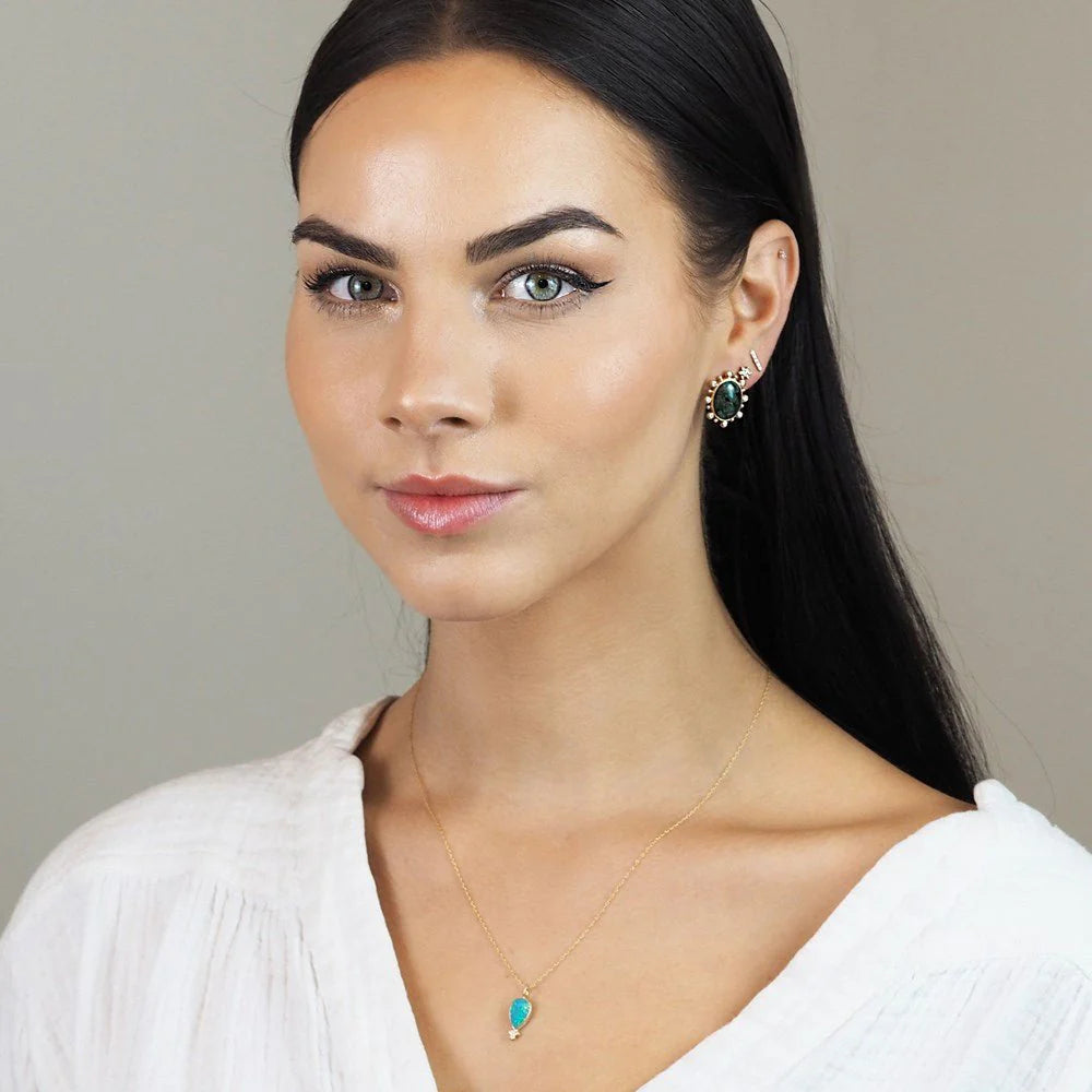 Lilly Doublet Opal 14k Yellow Gold Necklace